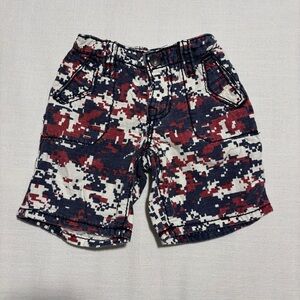 Boys True Religion Digital Camo Shorts | Red / White / Blue | Size 4T